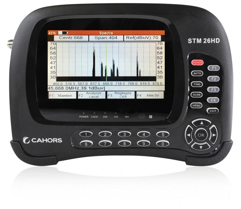 Mesureur compact STM26 HD DVBT-T2/S/S2/C